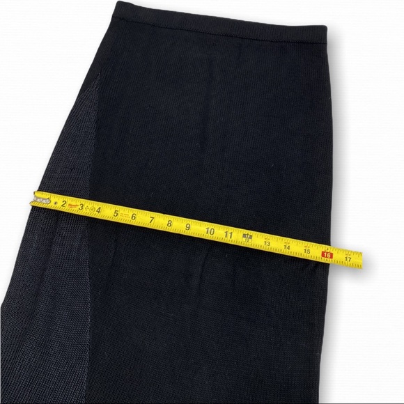 KORDAL Knitwear Pencil Skirt Midi Length Black Size Small Sustainable Fashion - Picture 11 of 12